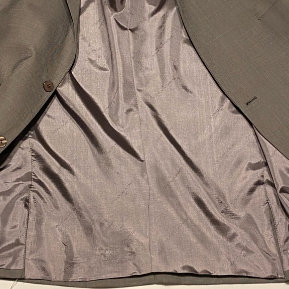 BUY 1 GET 1 SUIT COAT Stacy Adam Blazer Classic Fully Lined Two Vent 60R Gray - Picture 6 of 13